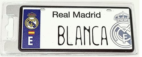 REAL MADRID MATRICULA BLANCA
